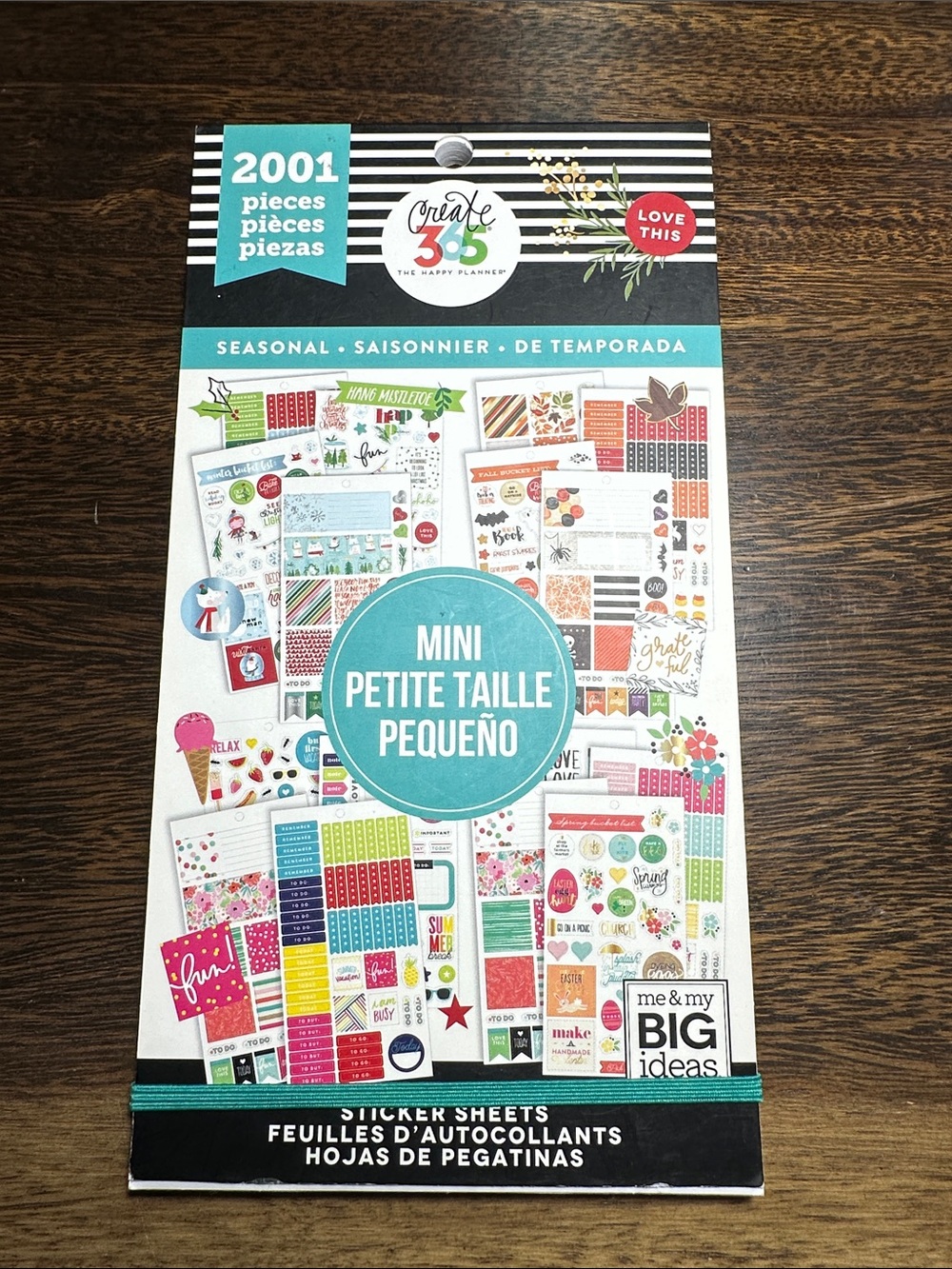 Mini Seasonal Sticker Sheets - Teal